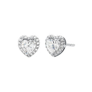 Michael Kors Premium MKC1519AN040 Heart Earrings in Silver and Zirconia