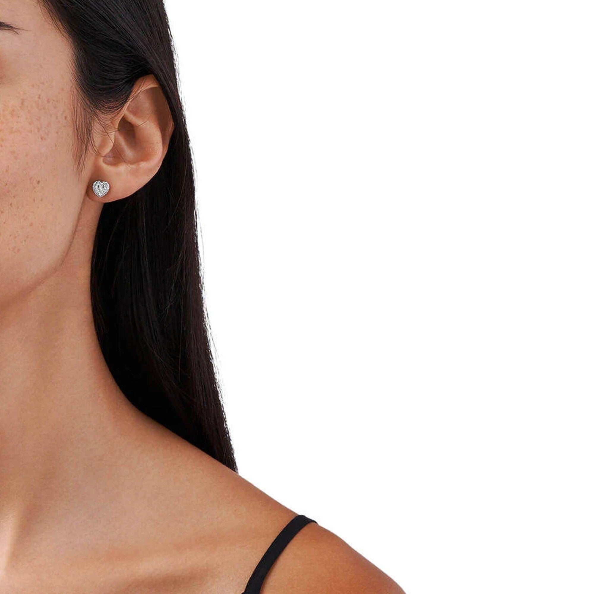 Michael Kors Premium MKC1519AN040 Heart Earrings in Silver and Zirconia