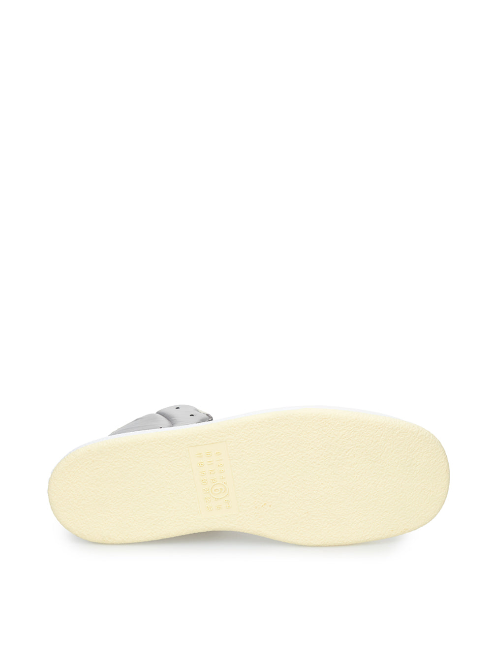 MM6 Sneakers High Top in Tessuto Tecnico Grigio con Pelliccia Interna