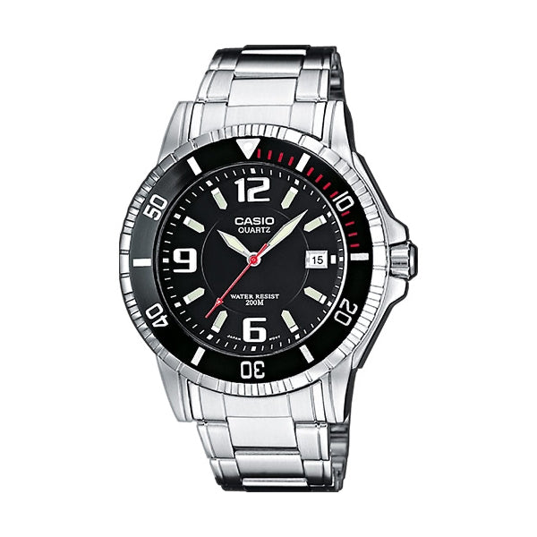 Casio MTD-1053D-1AVES Diver Look Black Steel Watch