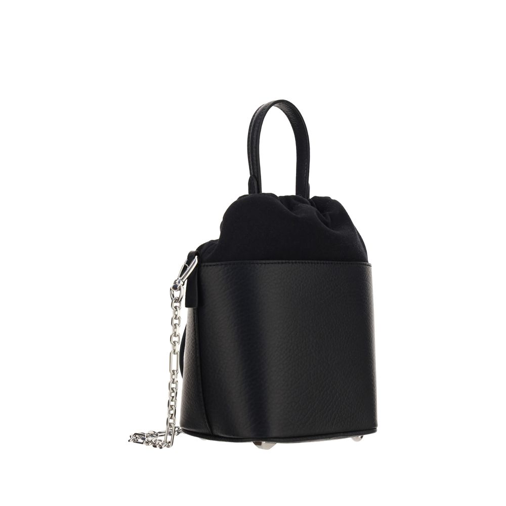 Maison Margiela Borsa Secchiello in Pelle di Vitello Nera con Catena