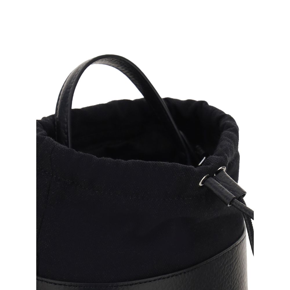 Maison Margiela Borsa Secchiello in Pelle di Vitello Nera con Catena