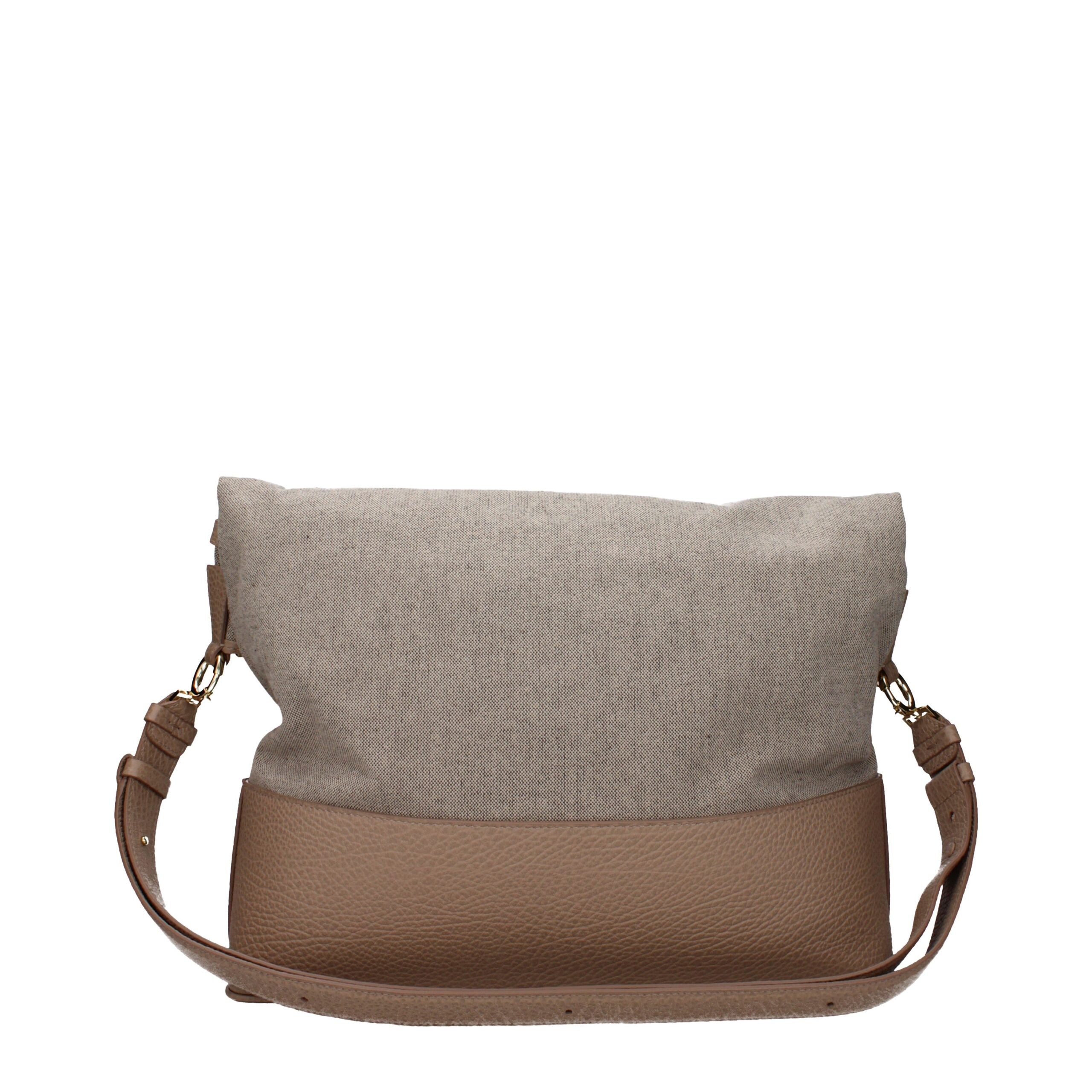 Maison Margiela Borsa a Spalla in Tessuto Beige con Logo SB1WG0043
