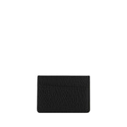 Maison Margiela Portacarte in Pelle Vitello Grained Nero Asimmetrico