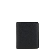 Maison Margiela Portafoglio in Pelle Vitello Grained Nero con Bottone