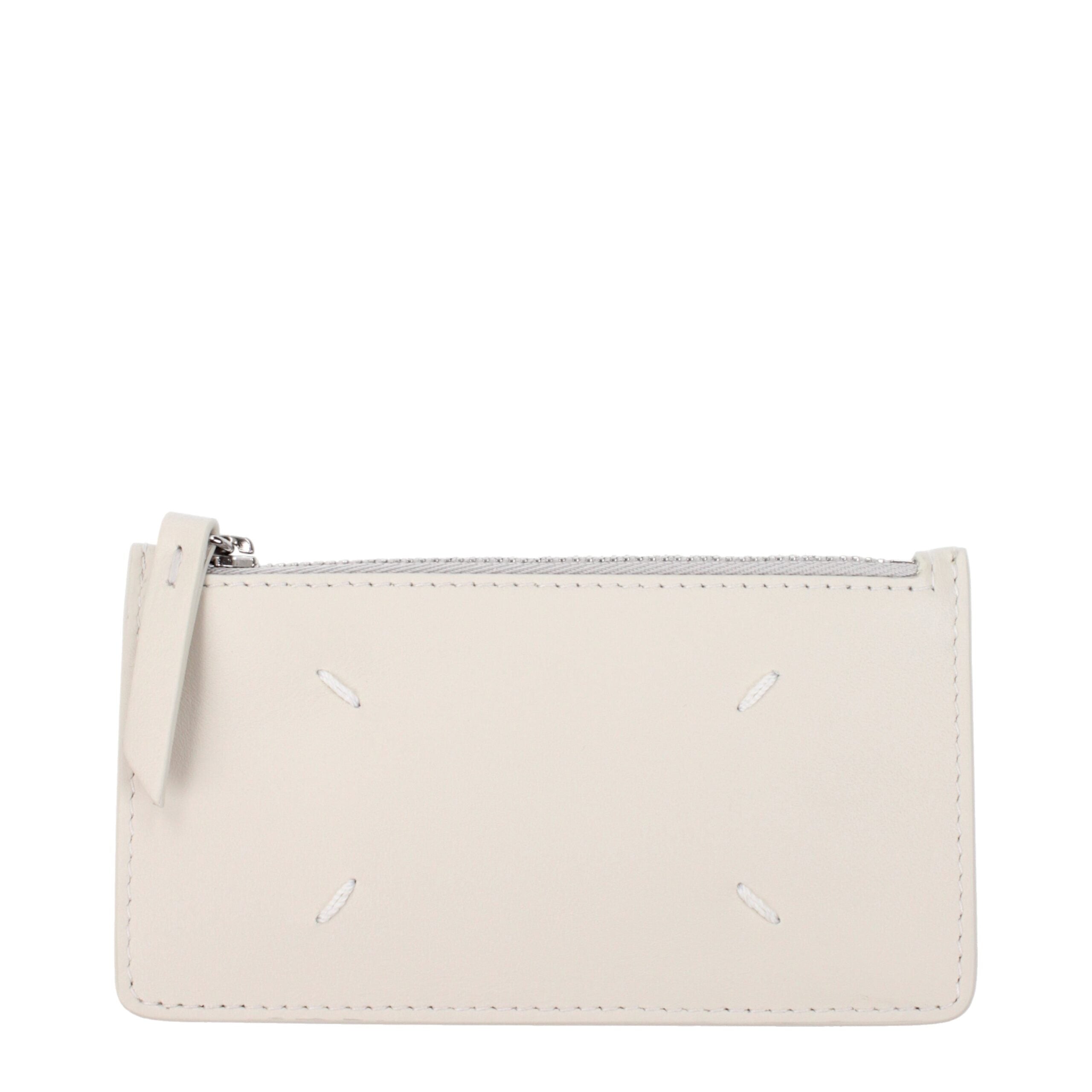 Maison Margiela Portamonete in Pelle Beige S56UI0143