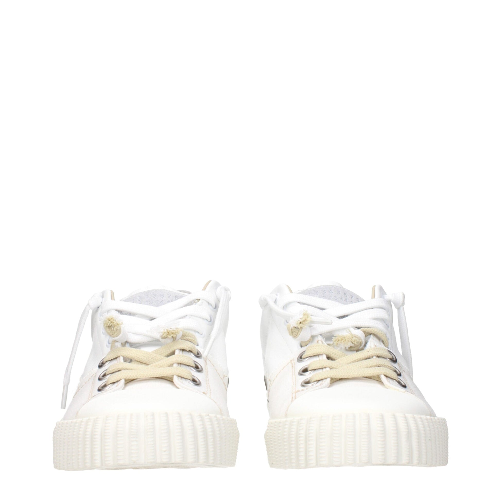 Maison Margiela Sneakers Low Top in Pelle Bianca con Logo