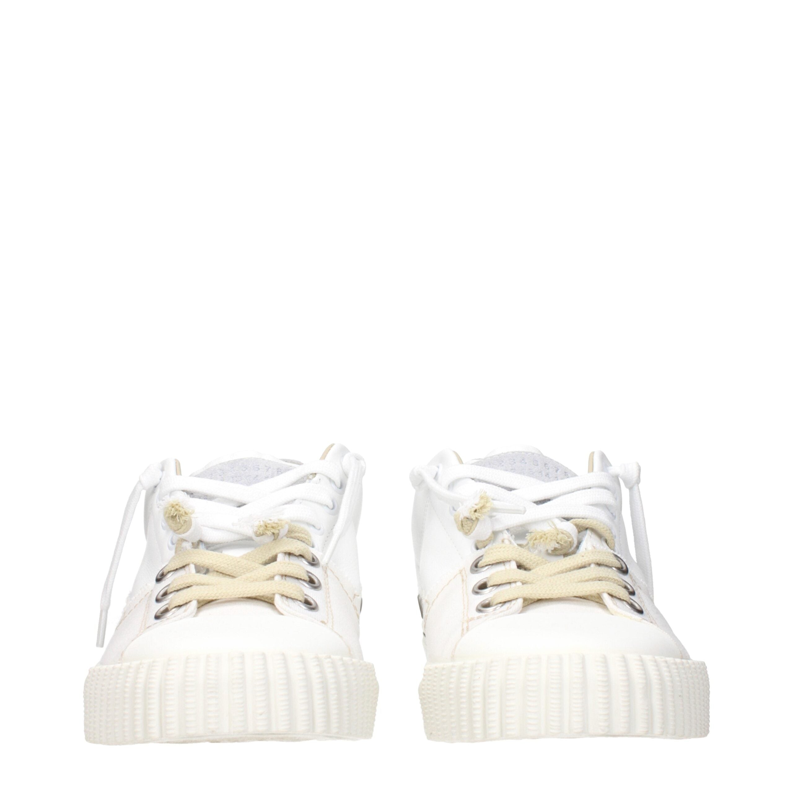 Maison Margiela Sneakers Low Top in Pelle Bianca con Logo