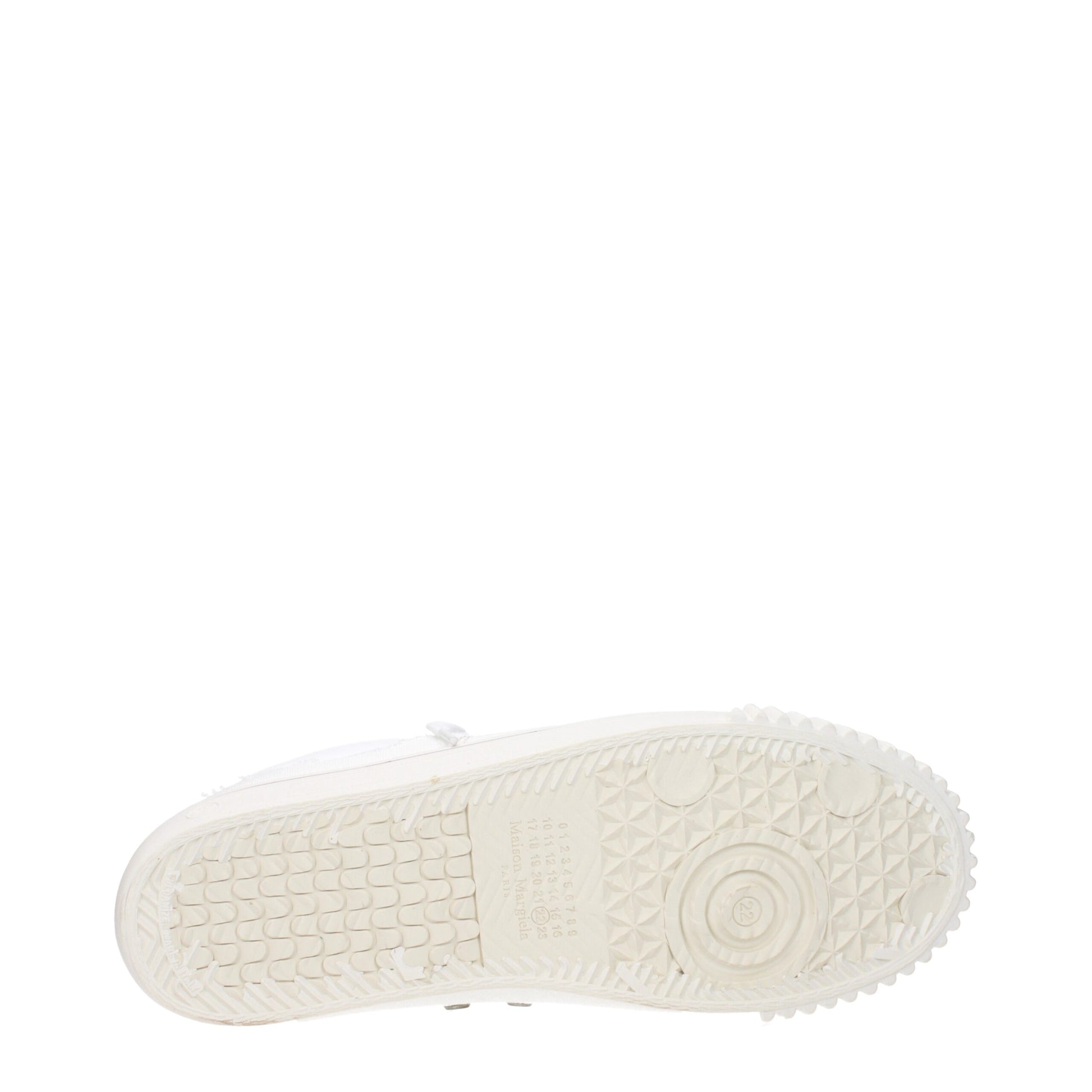 Maison Margiela Sneakers Low Top in Pelle Bianca con Logo