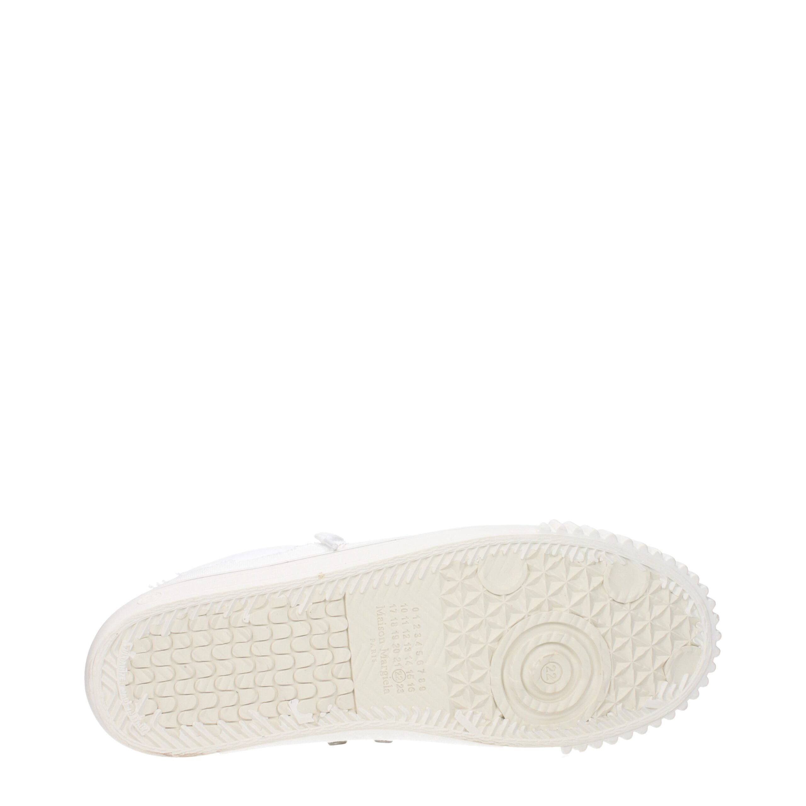Maison Margiela Sneakers Low Top in Pelle Bianca con Logo