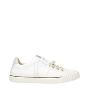 Maison Margiela Sneakers Low Top in Pelle Bianca con Logo