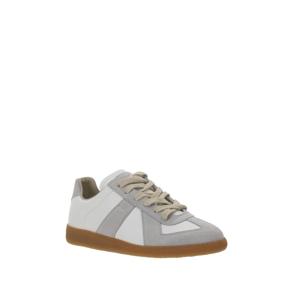 Maison Margiela Sneakers Low Top in Pelle di Vitello Bianche Replica