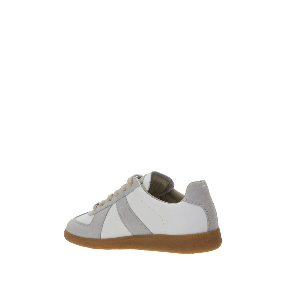 Maison Margiela Sneakers Low Top in Pelle di Vitello Bianche Replica