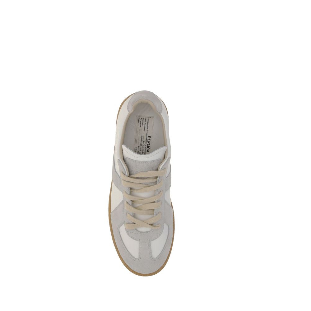 Maison Margiela Sneakers Low Top in Pelle di Vitello Bianche Replica