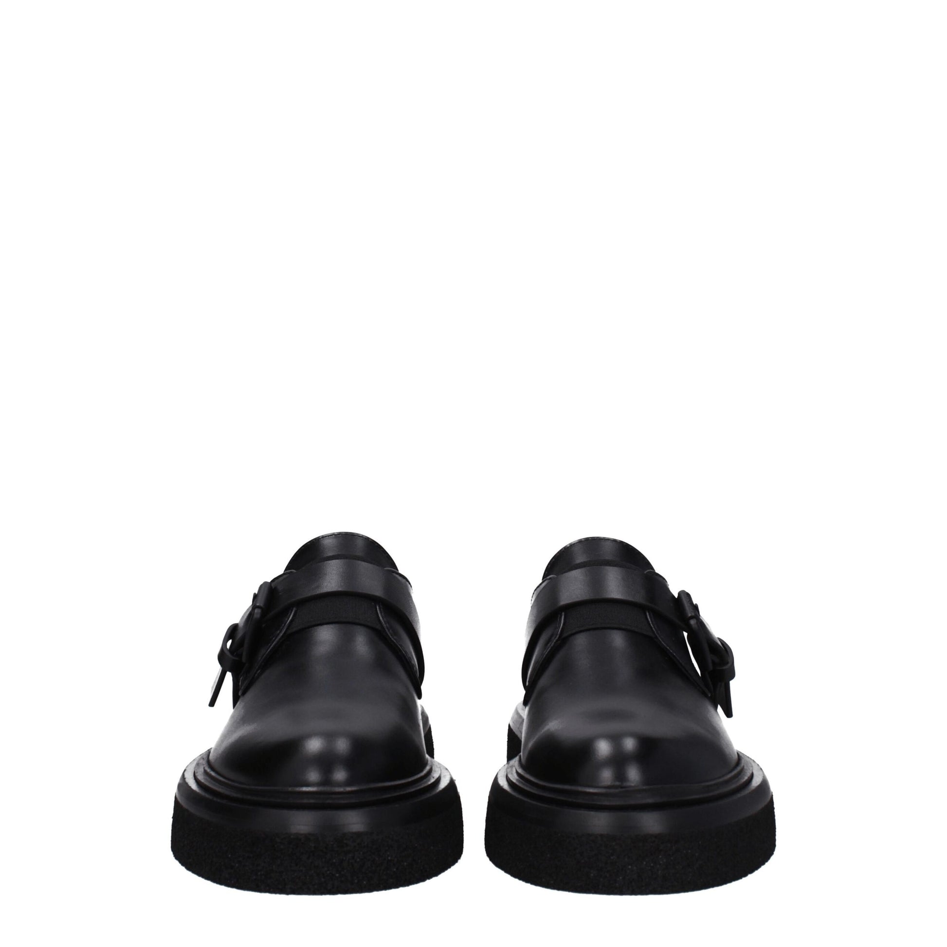 Max Mara Black Leather Oxfords And Derbies