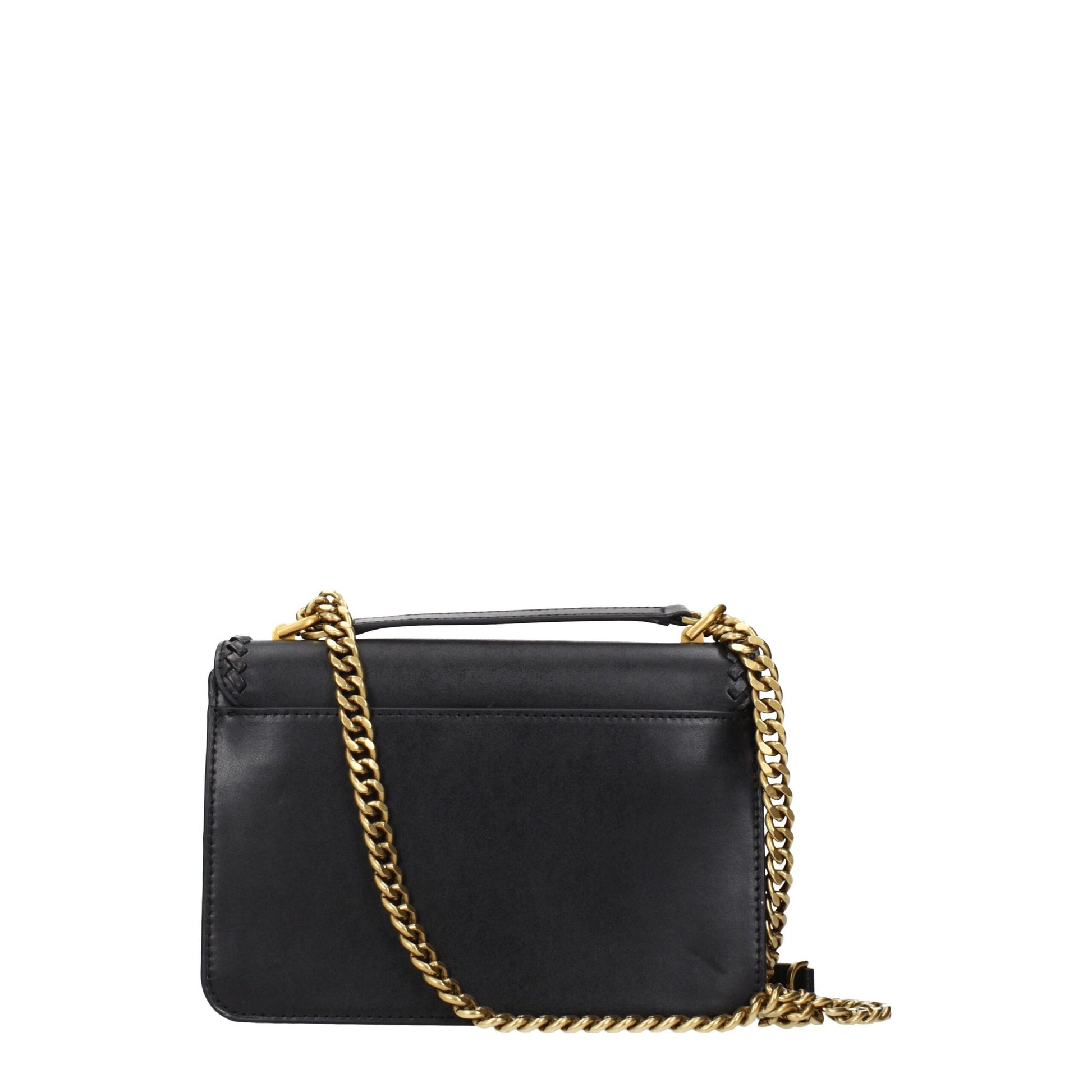 Michael Kors Borsa a Spalla Media in Pelle Nera (Chiusura con Bottone)