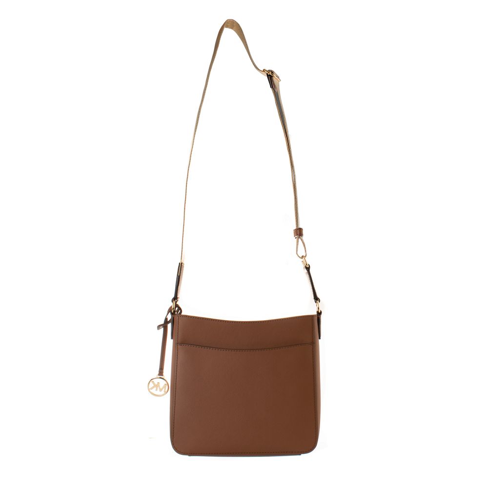 Michael Kors Borsa a Tracolla Jet Set Travel Media in Canvas Marrone