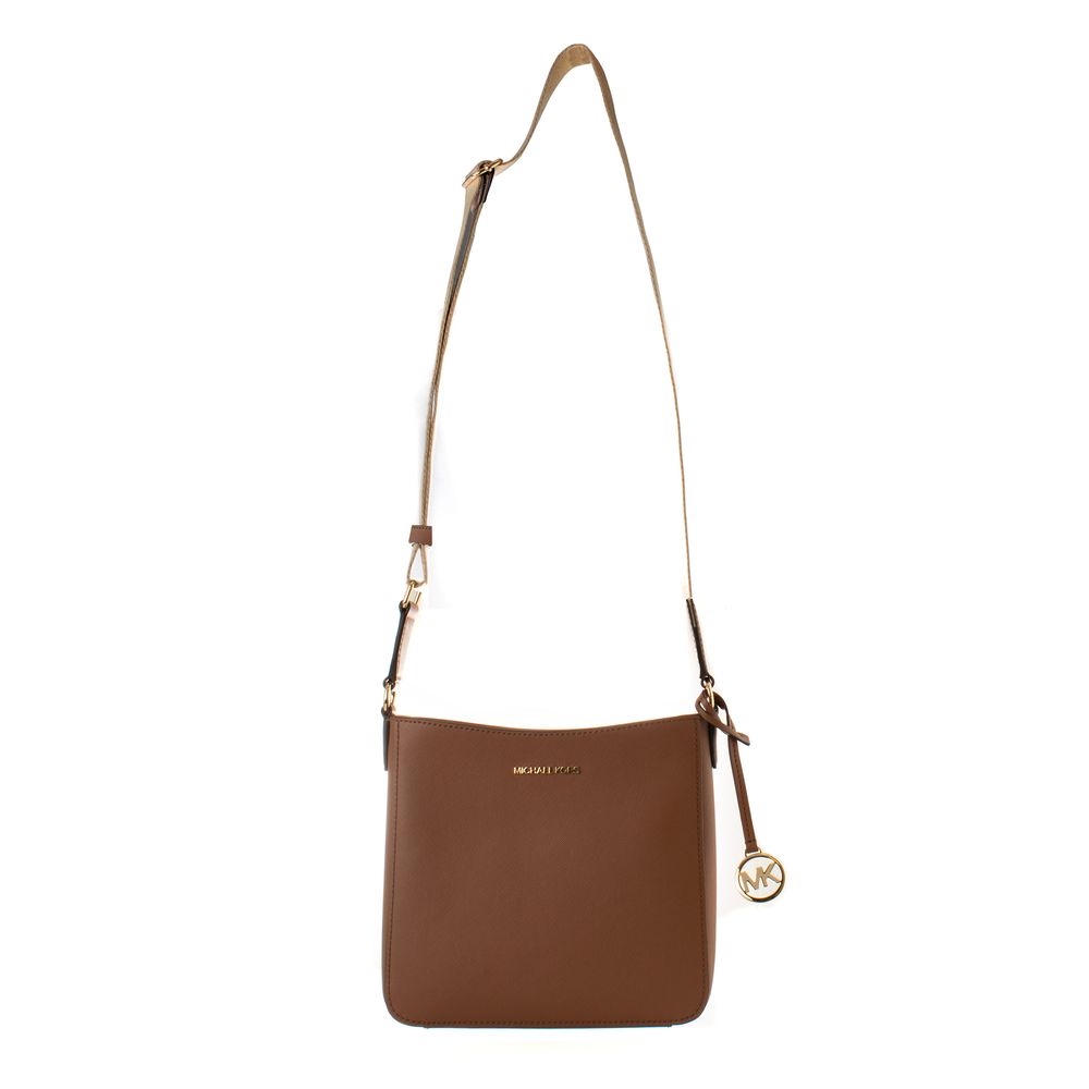Michael Kors Borsa a Tracolla Jet Set Travel Media in Canvas Marrone
