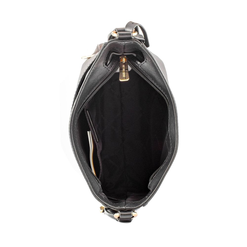Michael Kors Borsa a Tracolla Jet Set Travel Media in Canvas Nero