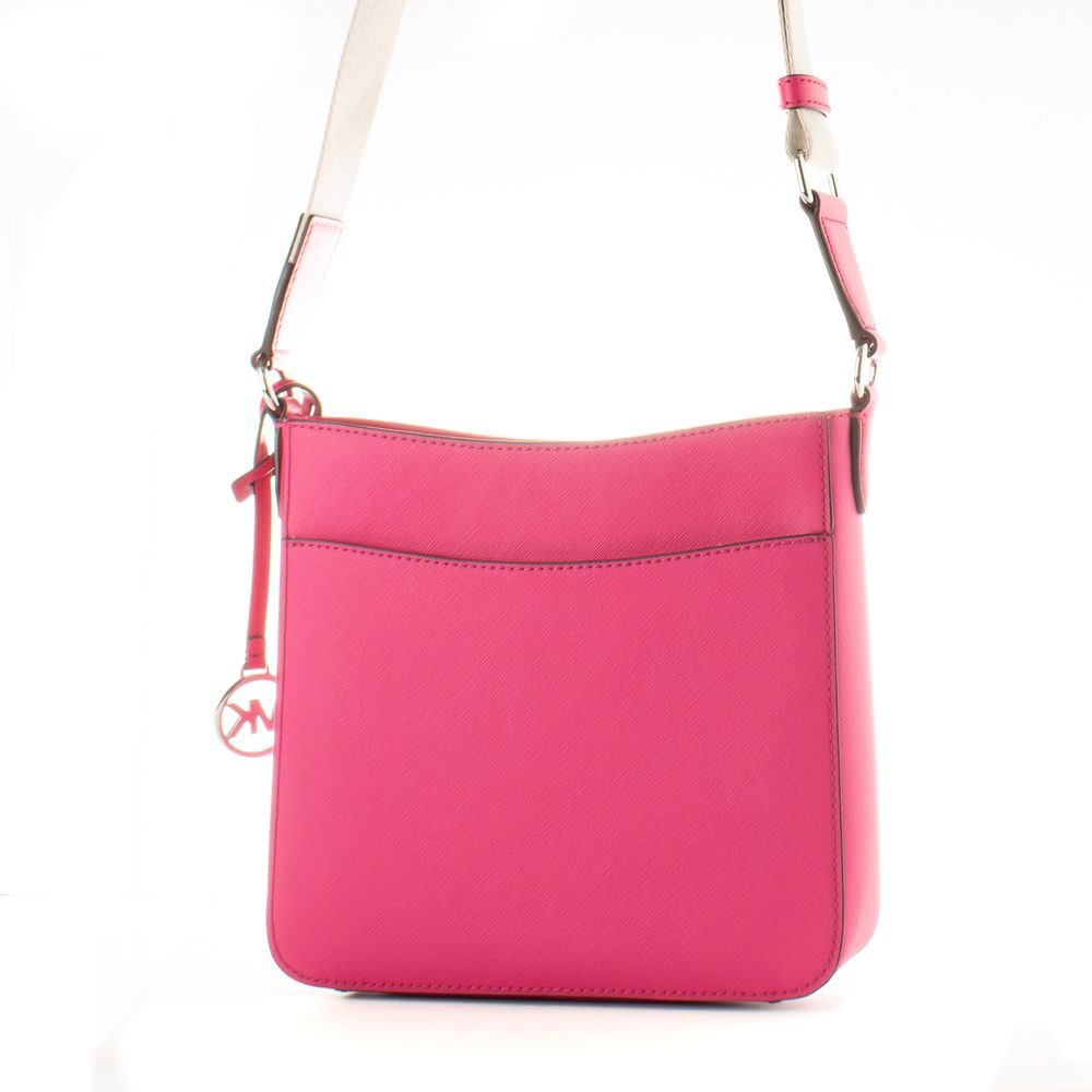 Michael Kors Borsa a Tracolla Jet Set Travel Media in Canvas Rosa