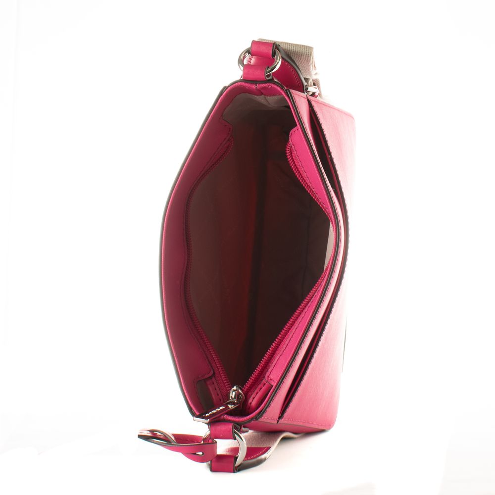 Michael Kors Borsa a Tracolla Jet Set Travel Media in Canvas Rosa