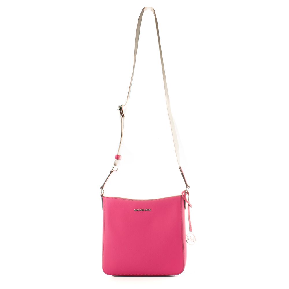 Michael Kors Borsa a Tracolla Jet Set Travel Media in Canvas Rosa