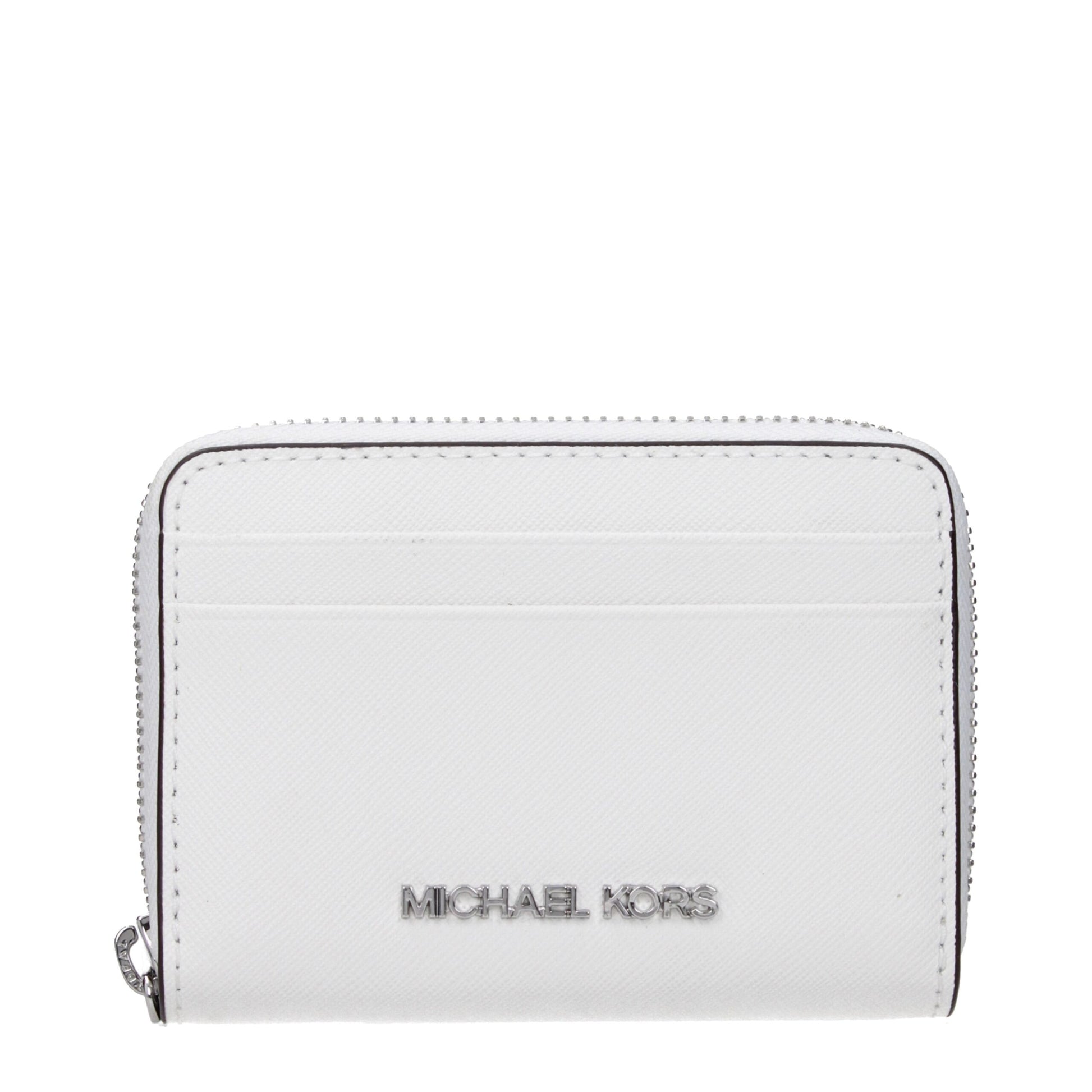 Michael Kors Porta Carte (35H8STVZ5L) in Pelle Bianca