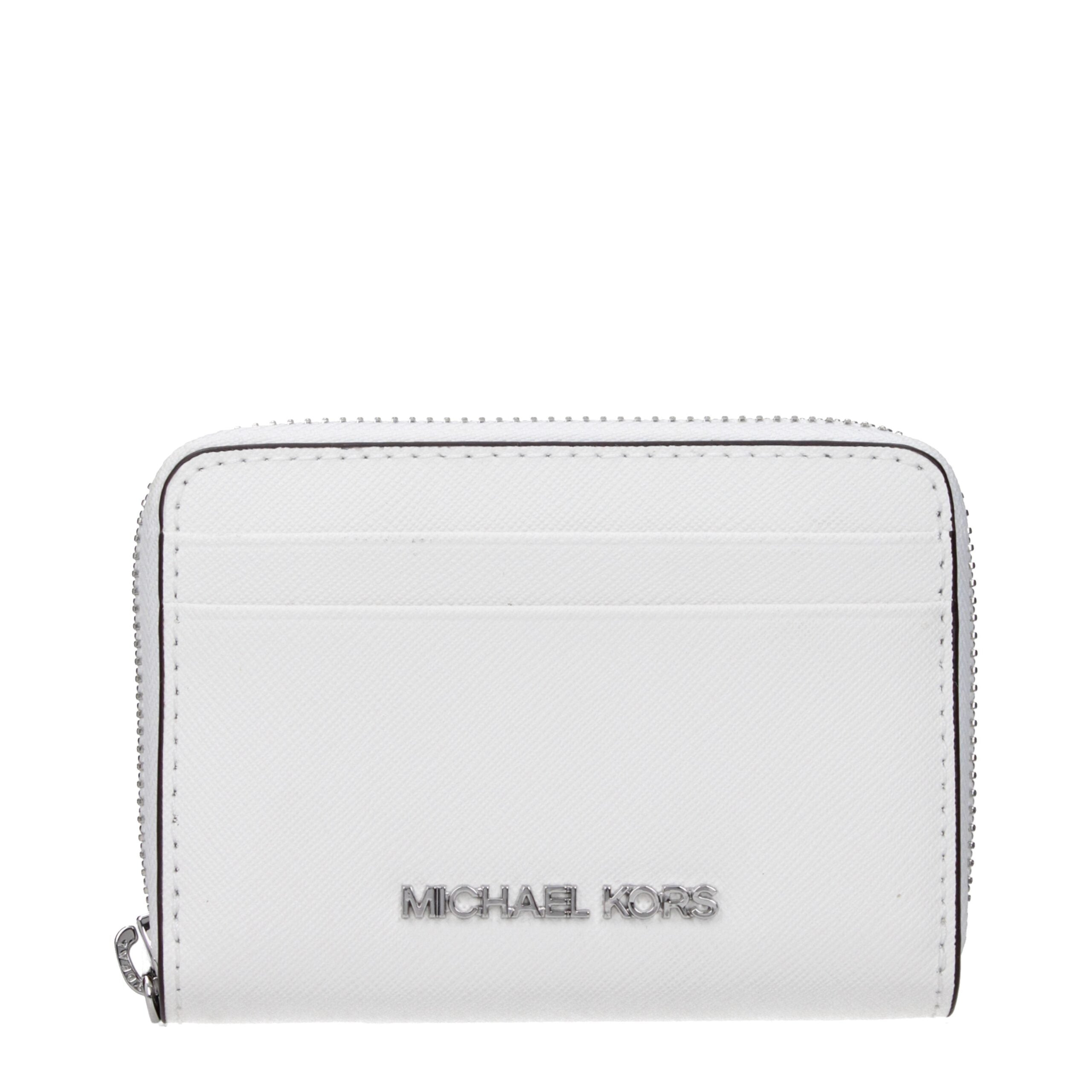 Michael Kors Porta Carte (35H8STVZ5L) in Pelle Bianca