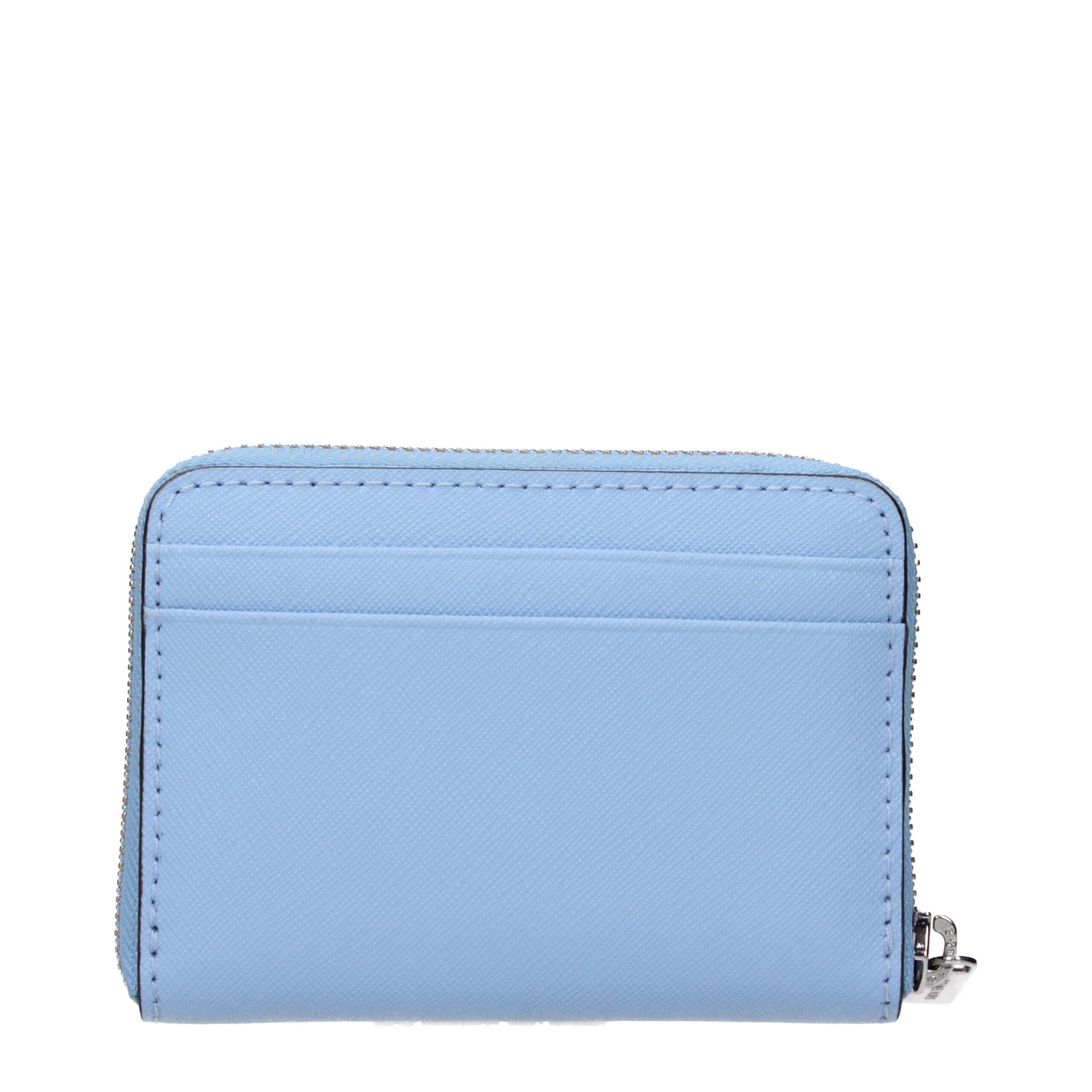 Michael Kors Porta Carte (35H8STVZ5L) in Pelle Celeste Chiaro