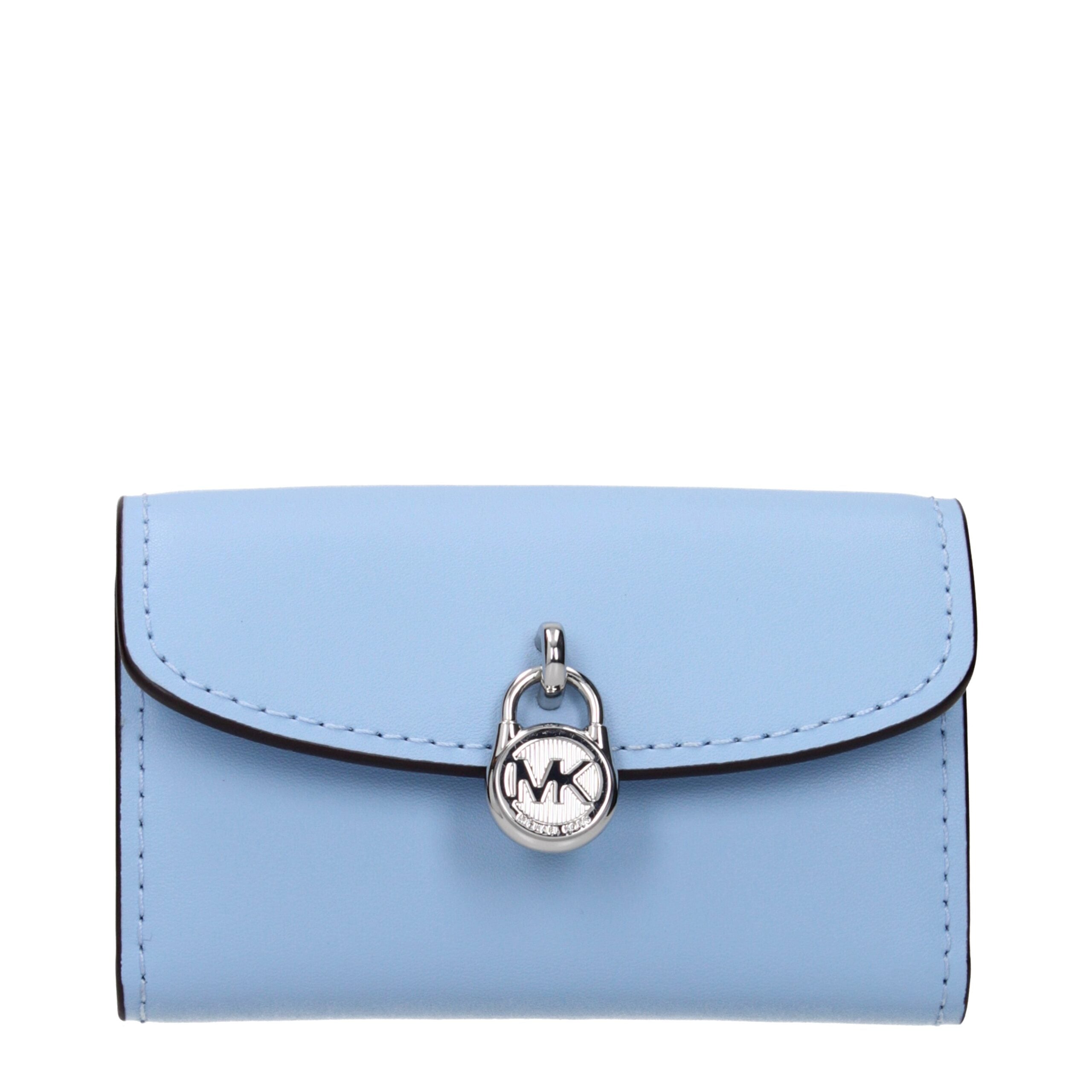Michael Kors Portamonete (35S5S1YE0L) in Pelle Celeste Chiaro