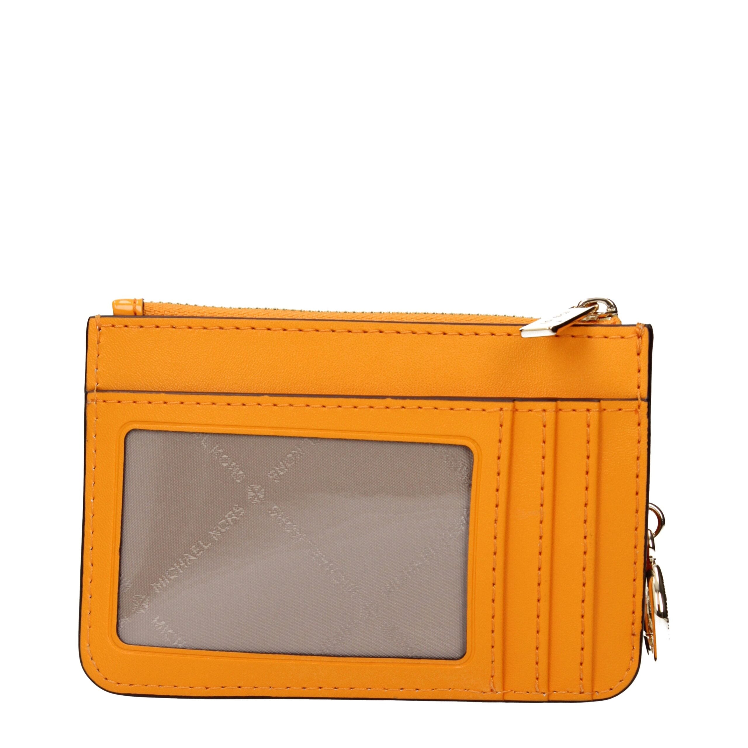 Michael Kors Portamonete (35T5GTVP1A) in Pelle Verniciata Arancione
