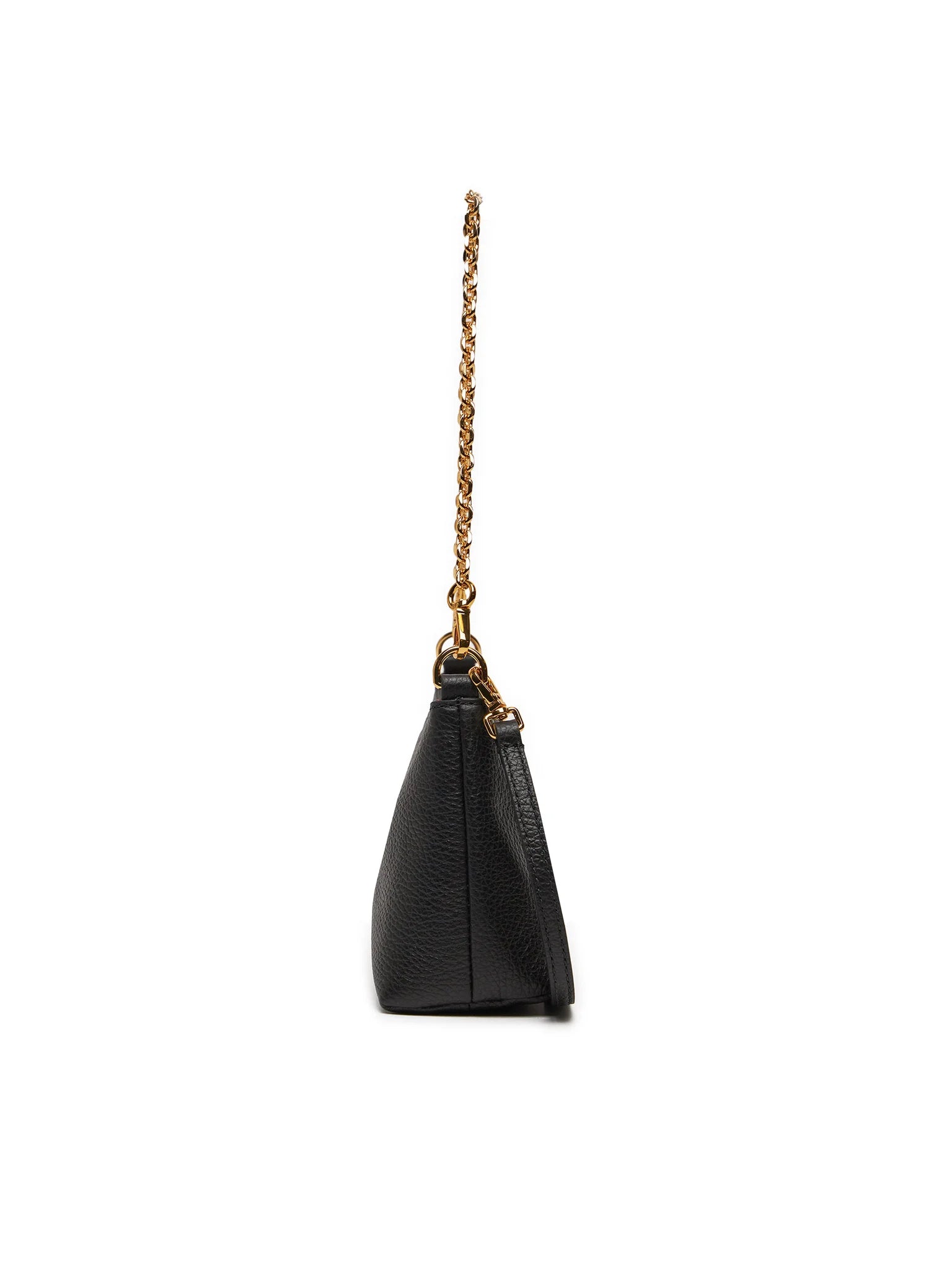 Mini Bag Coccinelle Aura Baguette in Pelle Nera