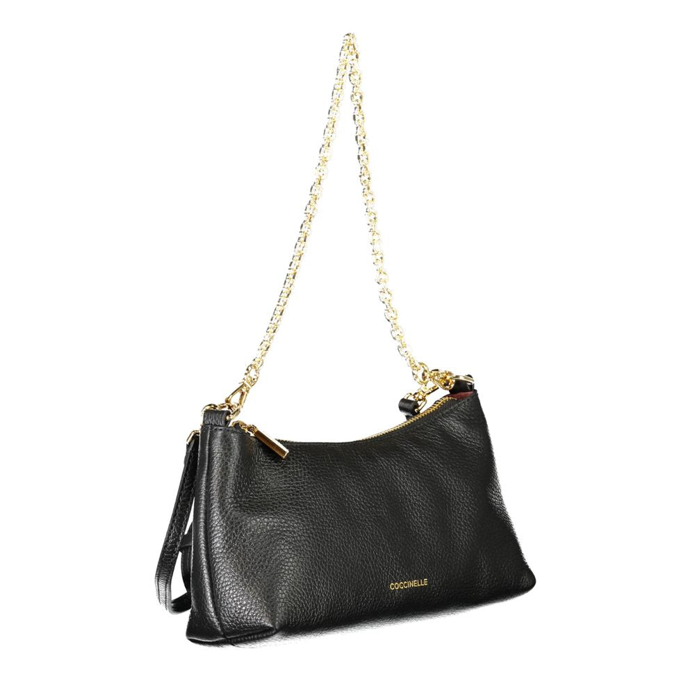 Mini Bag Coccinelle Aura Baguette in Pelle Nera