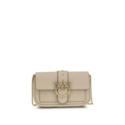 Mini Borsa Pinko Love One a Tracolla in Pelle Beige