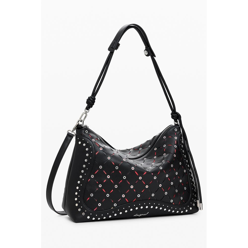 Mini Borsa a Mano Desigual Yankee Leiria in Polietilene Nero, Tracolla Regolabile