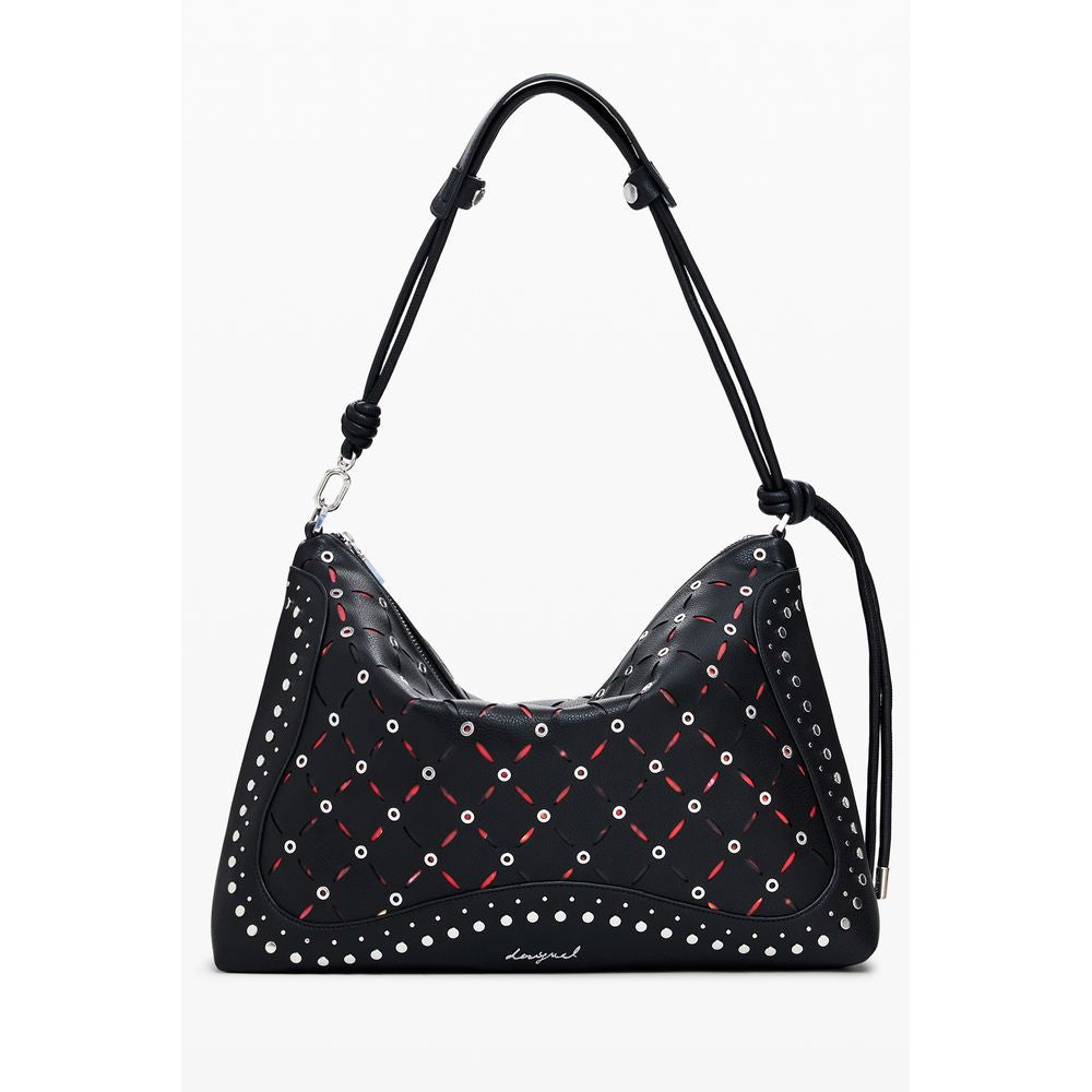 Mini Borsa a Mano Desigual Yankee Leiria in Polietilene Nero, Tracolla Regolabile