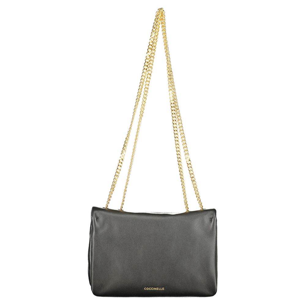 Mini Borsa a Tracolla Coccinelle Dulse in Pelle Liscia Nera