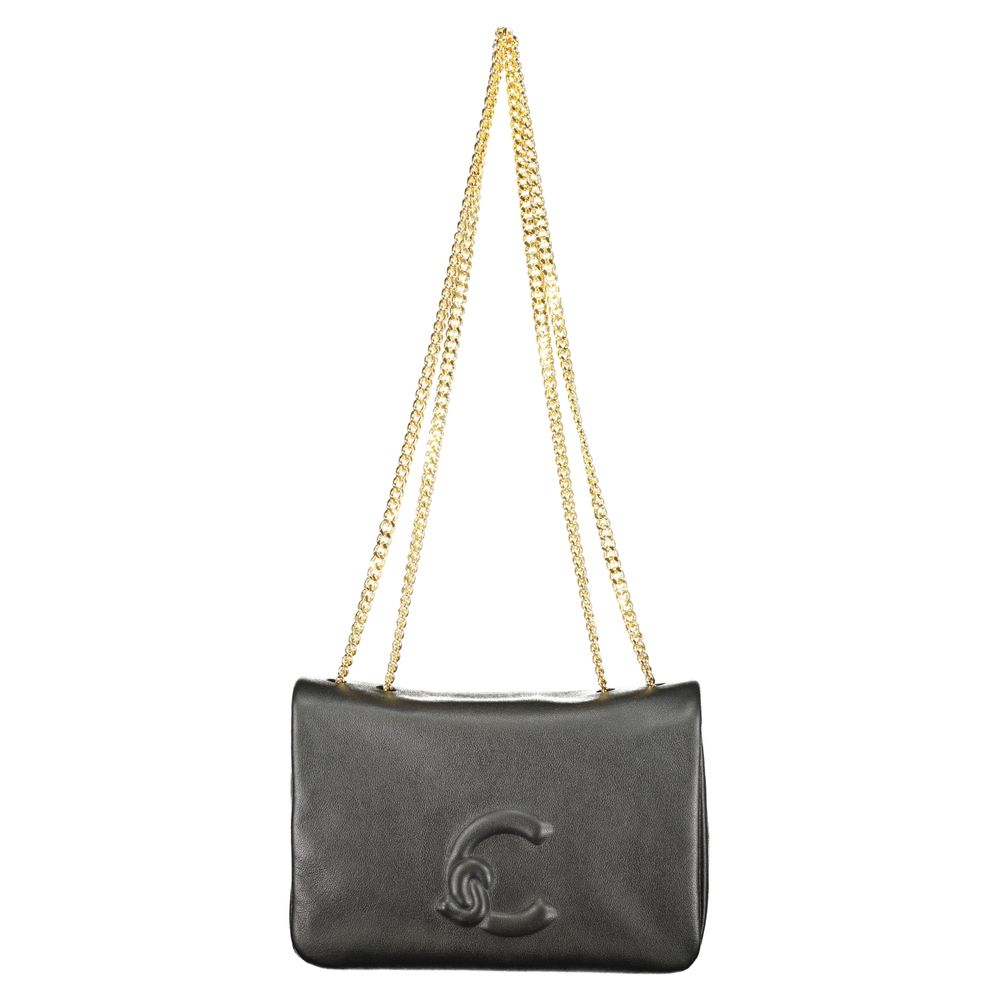 Mini Borsa a Tracolla Coccinelle Dulse in Pelle Liscia Nera