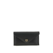 Mini Clutch Pinko Love Birds Logo a Tracolla in Pelle Nera