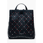 Mini Zaino Donna Desigual YANKEE METAL PATCH SUMY in Polietilene Nero, Borchie