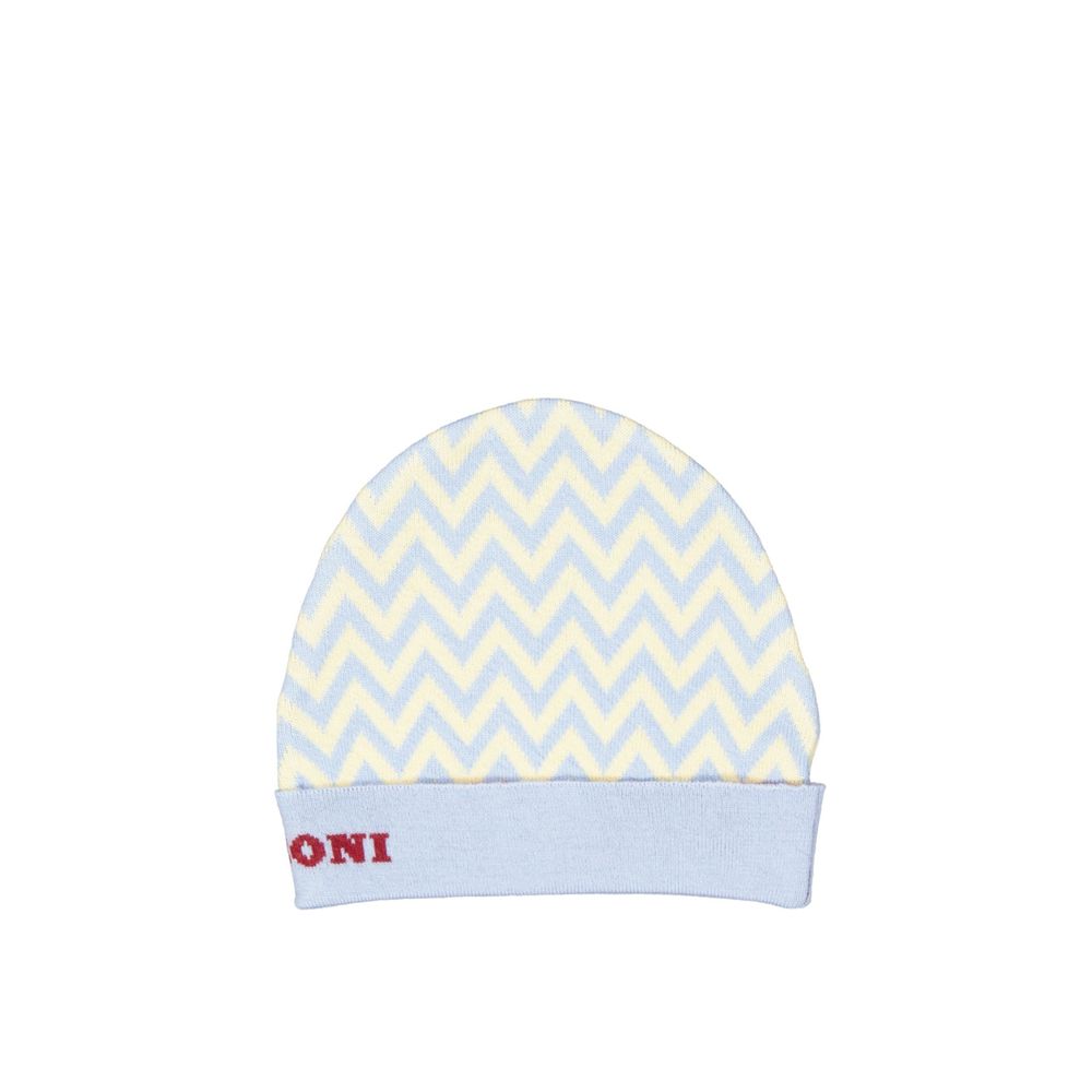 Missoni Berretto in Pura Lana a Coste Blu Donna