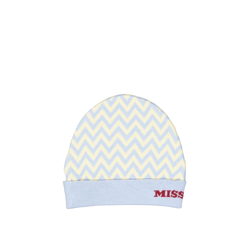 Missoni Berretto in Pura Lana a Coste Blu Donna