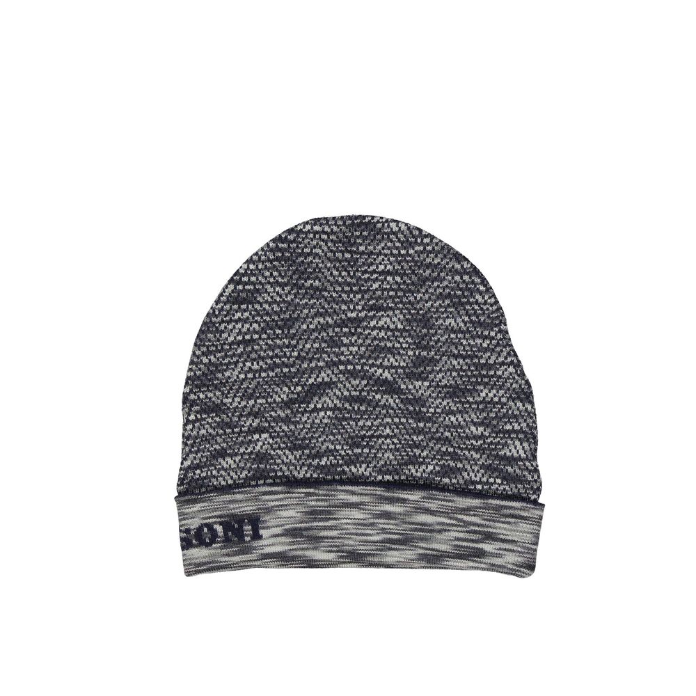 Missoni Berretto in Pura Lana a Coste Grigio Uomo