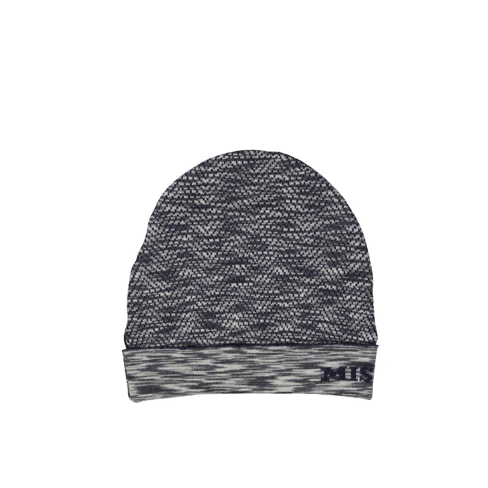 Missoni Berretto in Pura Lana a Coste Grigio Uomo