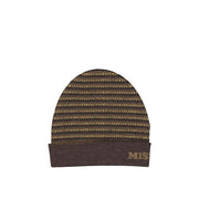 Missoni Berretto in Pura Lana a Coste Marrone Uomo