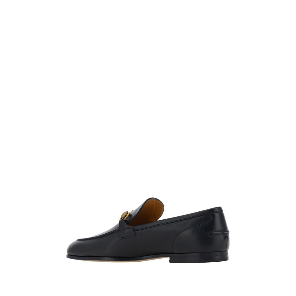 Mocassini Gucci Neri in Pelle con Dettaglio Horsebit in Ottone e Punta a Mandorla