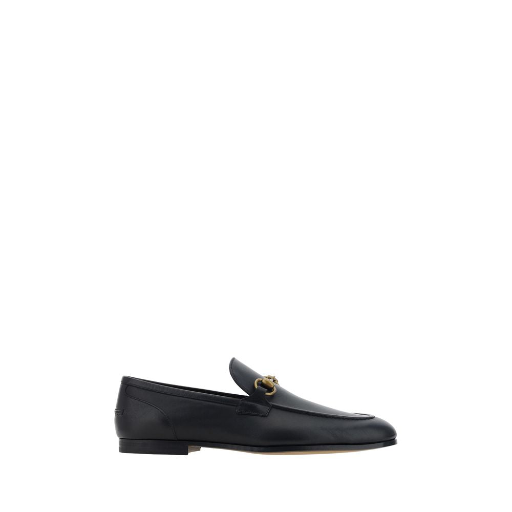 Mocassini Gucci Neri in Pelle con Dettaglio Horsebit in Ottone e Punta a Mandorla