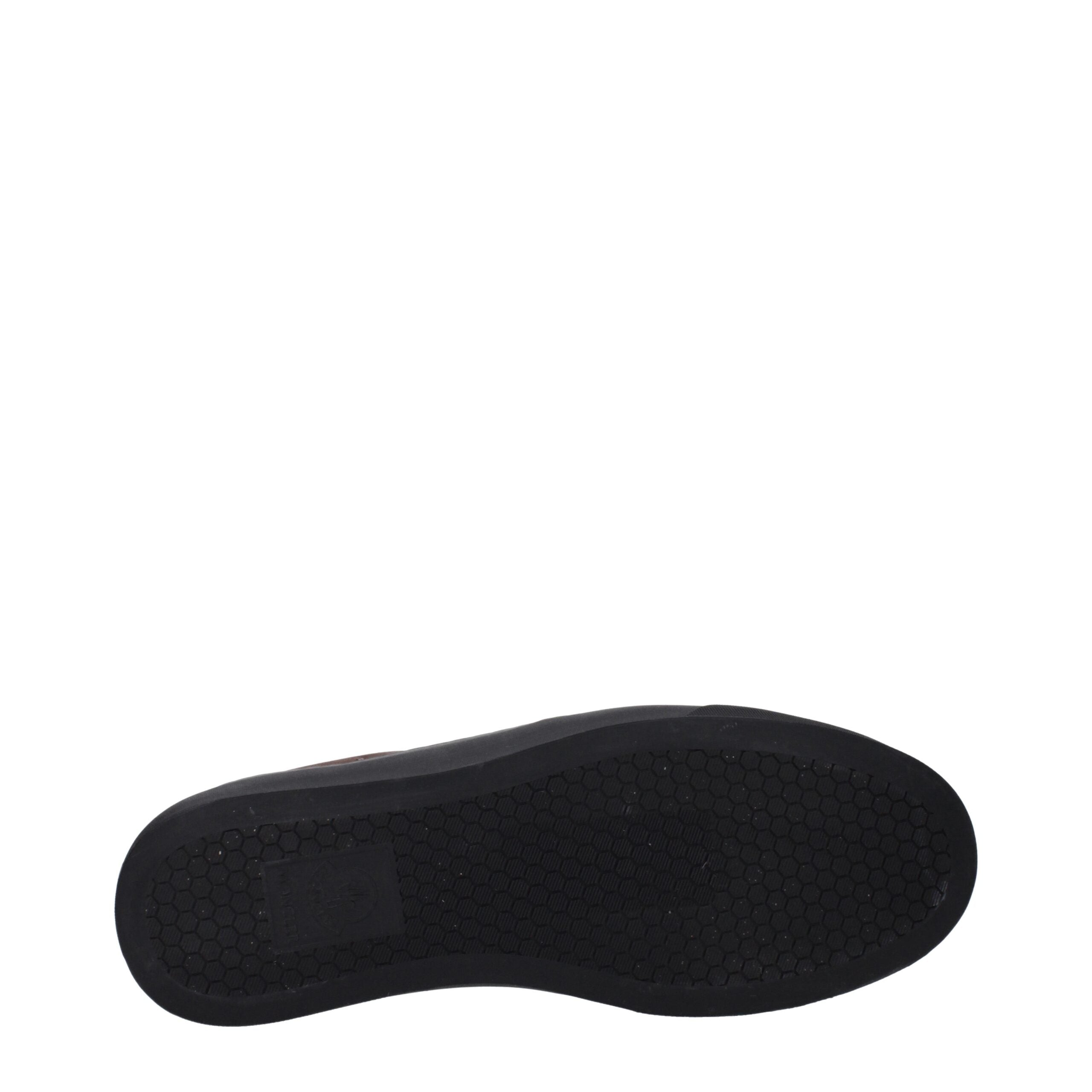 Mocassini Slip-On Moncler in Suede Marrone Effetto Vintage