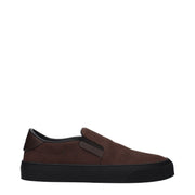 Mocassini Slip-On Moncler in Suede Marrone Effetto Vintage