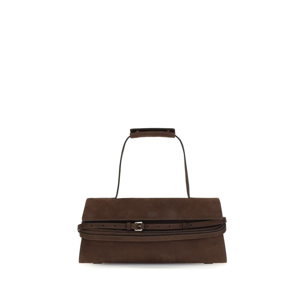 Moschino Brown Calf Leather Bos Taurus Handbag